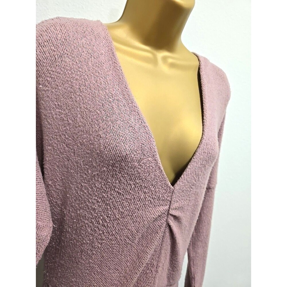 Anthropologie Eri Ali Drop Waist Midi Sweater Dress Med Lavender Mauve Parisian